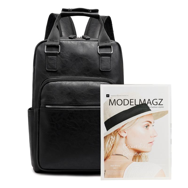 Zaino Uomo Tesoro Zaino Casual Borsa da Viaggio Uomo Tendenza Moda Borsa per Computer Borsa in Pelle Grande Capacità Borsa a Mano da Lavoro