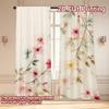 Set Of 2 Flat Printing Curtains Without Rod Floral Spring Design Saint Patrick Is Day Holiday Digital Curtain Polyester