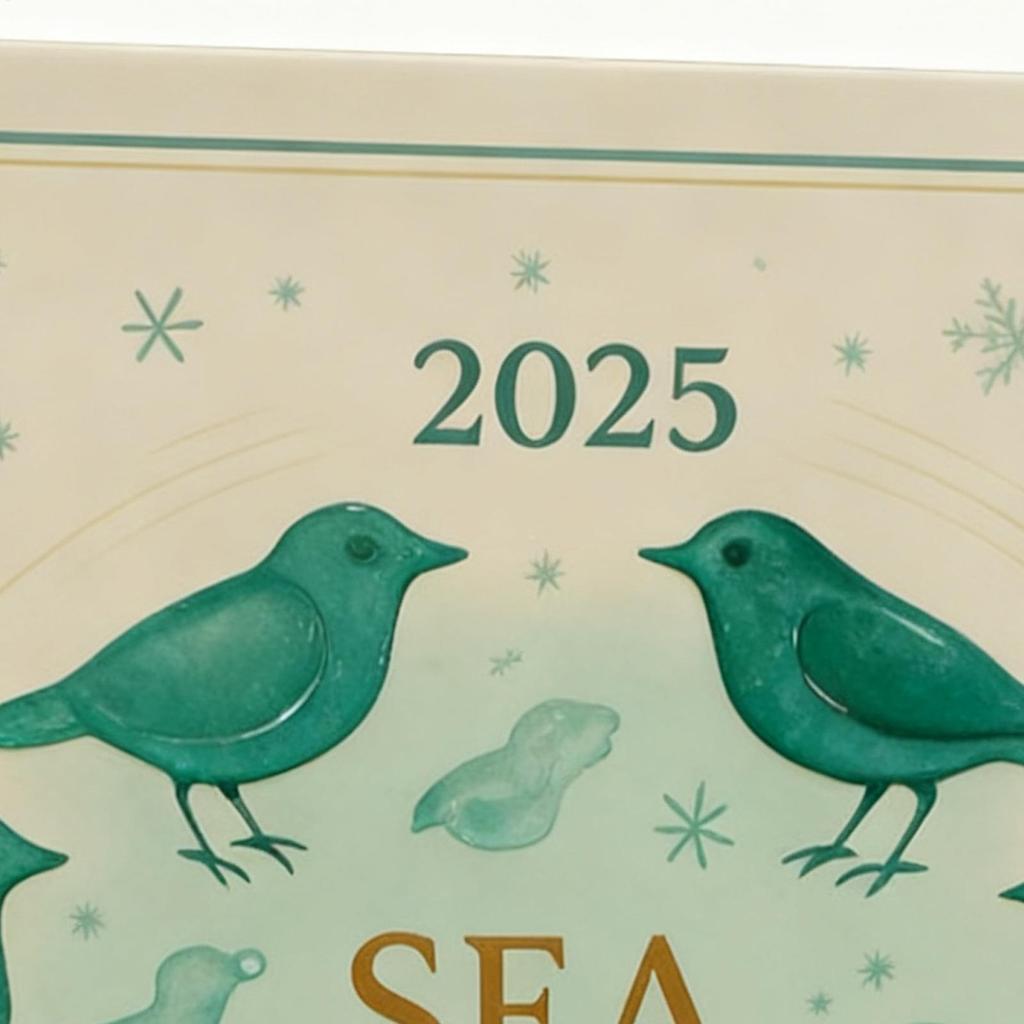 24 Days Birds Themed Christmas Countdown 2025 Christmas Calendar 2D Flat Acrylic Sea Glass Bird Advent XmasTree Decor Pendant