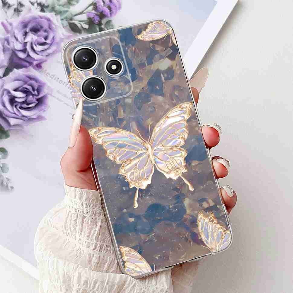 For Xiaomi Redmi Note 12R 5G Case Summer Little Daisy Lemon Soft Silicone TPU Cases For Redmi Note12R NOTE12R 23076RA4BC Shell