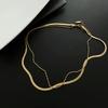 Titanium Steel Non-Fading Double Layer Snake Chain Necklace - Women's Summer Choker and Clavicle Accessory