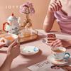 JOYYE 9-Piece Underglaze Hand-painted Ceramic Tea Set
