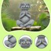 Meditierender Buddha Hund Statue Figur Tier Skulptur Welpenfigur für Einweihung Bauernhaus