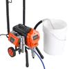 Stand Airless Paint Sprayer, 1500W, 3300PSI High Pressure Airless Sprayer with Cart, Cleaning Brush, Hose, Extension Rod, Nozzles, Electric Spray