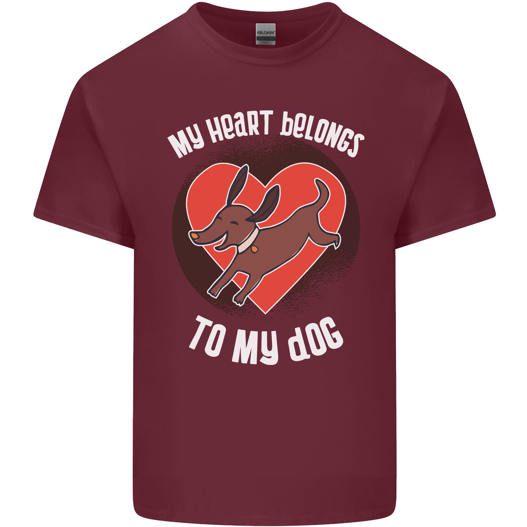 My Heart Belongs to my Dog Funny Unisexs Light Cotton TShirt S