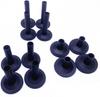 Drum Kit Cymbal Holder Sleeves, 12-Piece Plastic Set, Black/Red