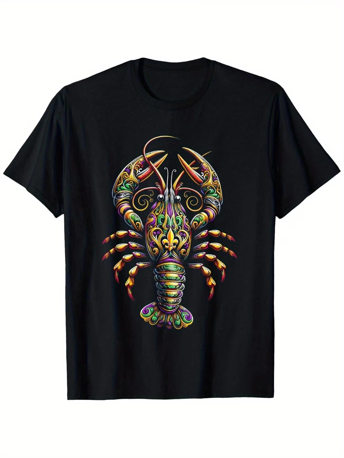 Mardi Gras Crawfish Beads New Orleans Carnival Parade Outfit T-Shirt Colorful Ca L