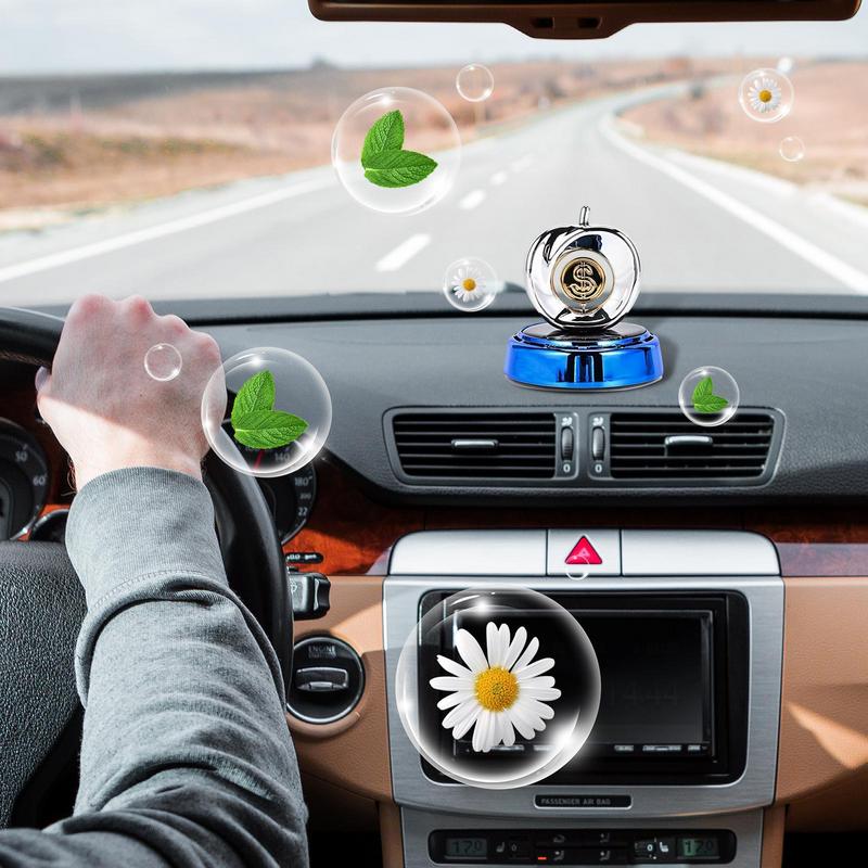 Solar Rotating Car Aromatherapy Solar Energy Air Purifier For Autos Fruit Design Essence Oil Diffuser Home Fragrance Ornament