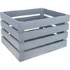 Caisse En Bois Gris - CREATIVE DECO - 50 X 40 X 30 Cm - Rangement Bois - Cagette En Bois