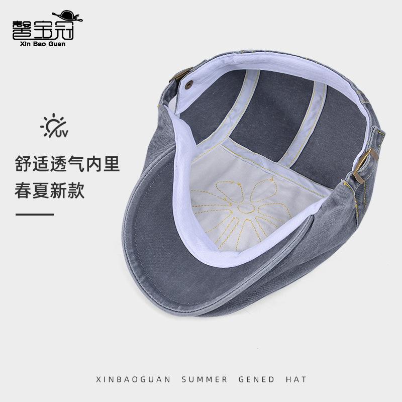 British Retro Cowboy Forward Hat Versatile Fashion Show Face Little Peaked Hat Children Spring and Summer Literary and Artistic Painter Beret