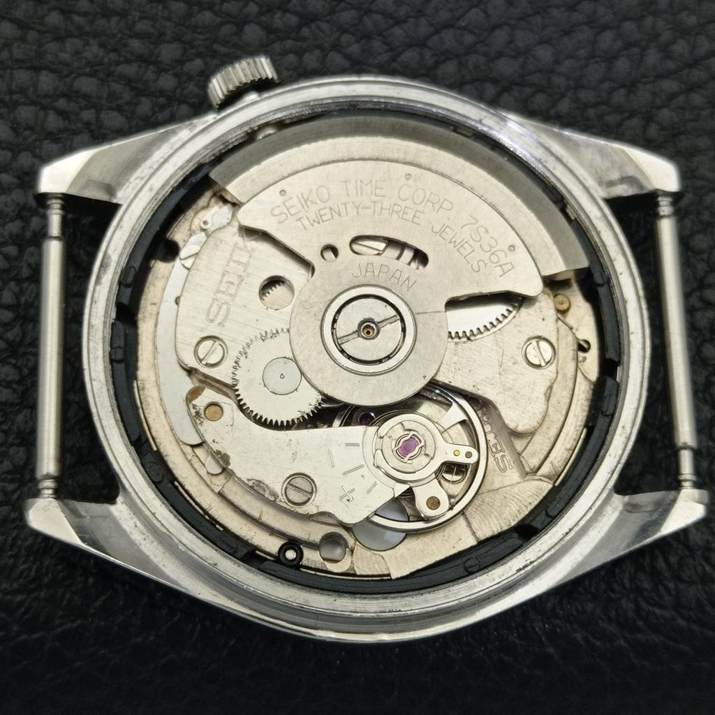 JAPAN VINTAGE SEIKO AUTOMATIC 7S36A MENS GREEN COLOR DIAL WATCH a701408-5 R206b-a701408