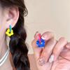Portable Sturdy Alloy Round Earrings Jewelry Accessory for Fashionable Women Ladies Versatile for Various Occasions