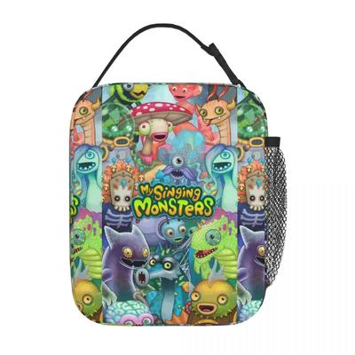 My Singing Monsters Hry Příslušenství Izolovaná taška na oběd Školní úložný box na jídlo Opakovaně použitelný Novinka Termochladicí Bento box