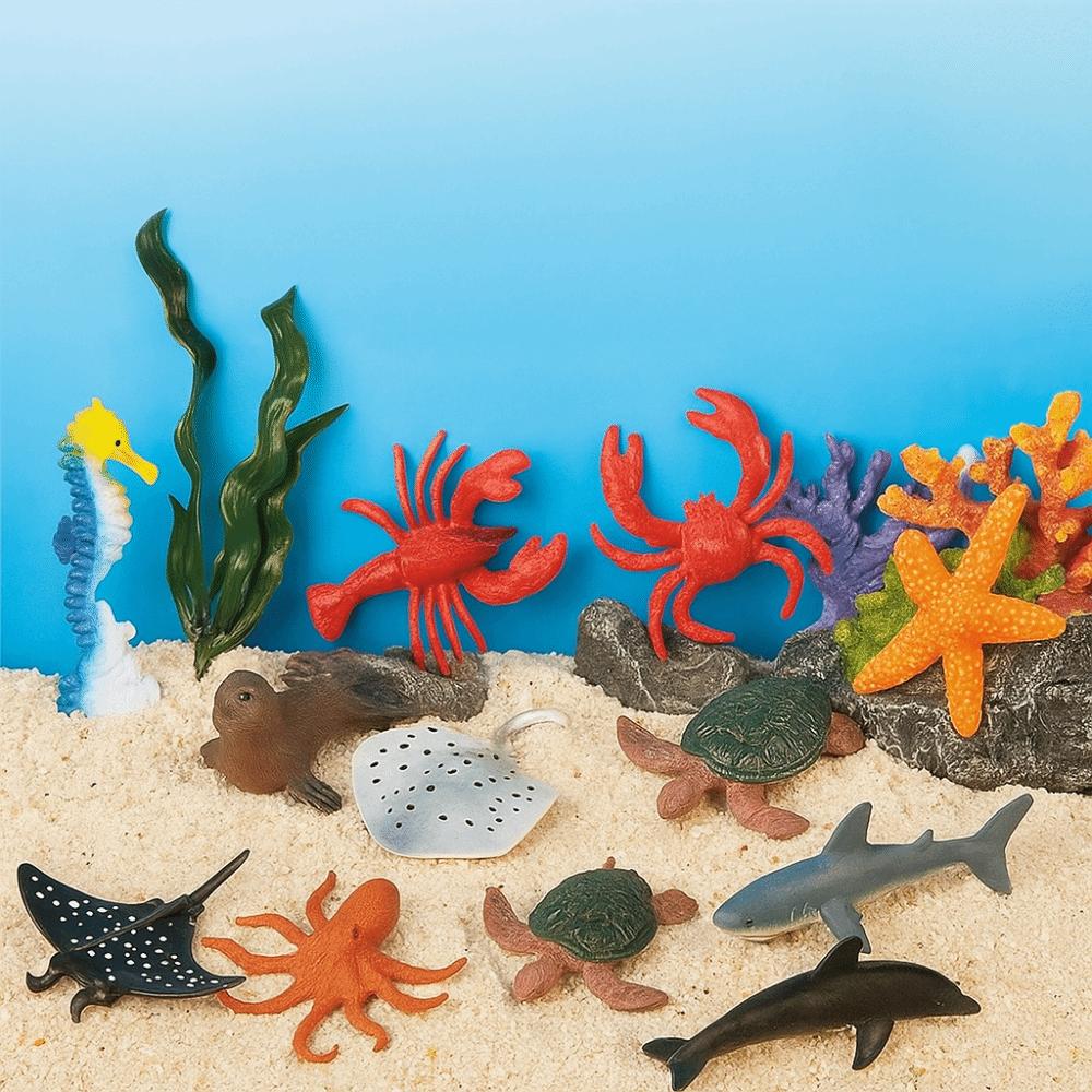 12pcs Plastic Sea Life Animals Model Starfish Simulated Fish Tank Decorations  Kids Birthday Gift