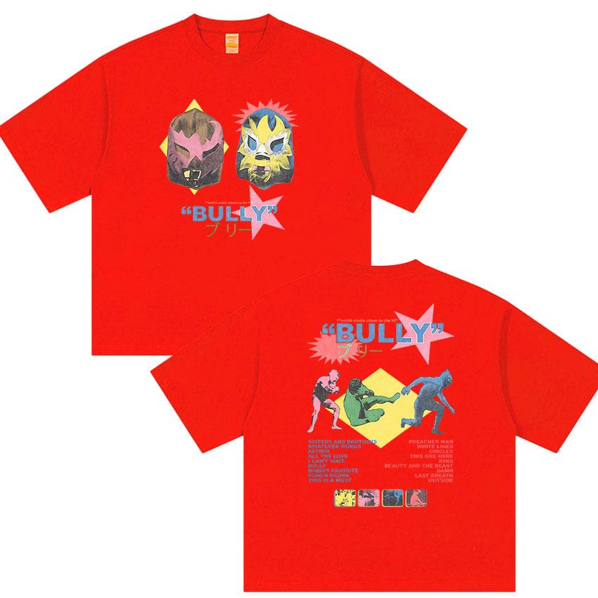 

Kanye West Bully Tour Album 2026 Merch T Shirts Unisexs Vintage High Quality Cotton Tshirt Hip Hop Short Sleeve Tshirt Streetwear S