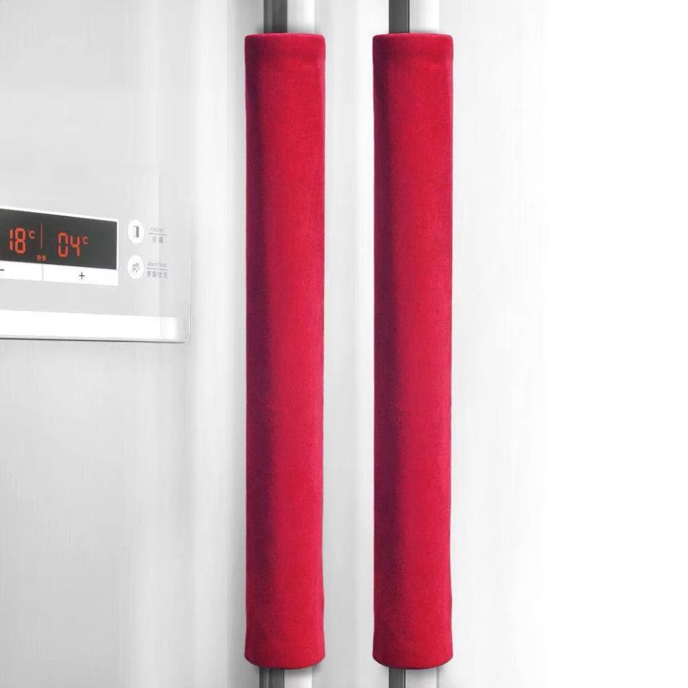 2Pcs Oil-proof Refrigerator Handle Cover Plush Appliance Handle Covers  Home Decors