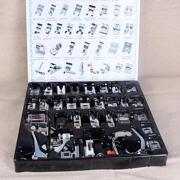 1-52pcs Domestic Sewing Machine Accessories Braiding Stitch Darning Presser Foot Feet Kit Sewing Box For Brother Singer Janom