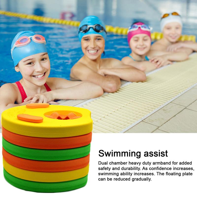 6pcs/Set EVA Swimming Arm Float Discs Children Swimming FloatinIng Flatable Pool Float Board Baby Swimming Exercises CircleRing