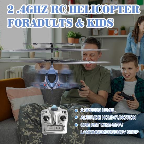 Remote Control Helicopter Hold 2.4GHz RC Aircraft 4 Channel High Low Speed Indoor