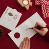 1/6pcs Christmas Greeting Card with Envelopes Merry Christmas Blessing Greeting Cards New Year Postcard Card Xmas Party Kid Gift
