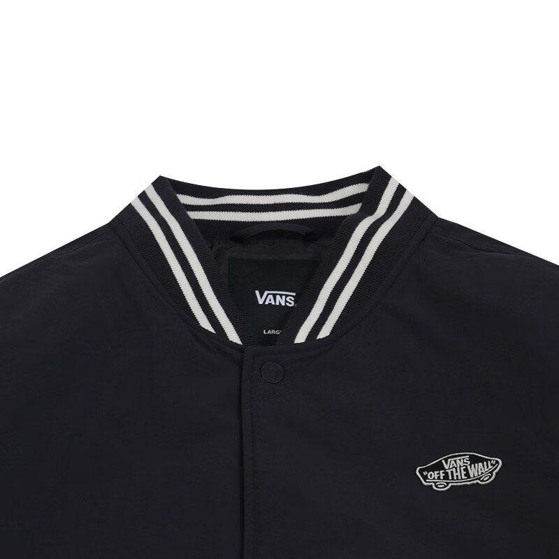 Vans Puffer Jackets Unisex Black Baseball Collar Moderate VN000GZMBLK