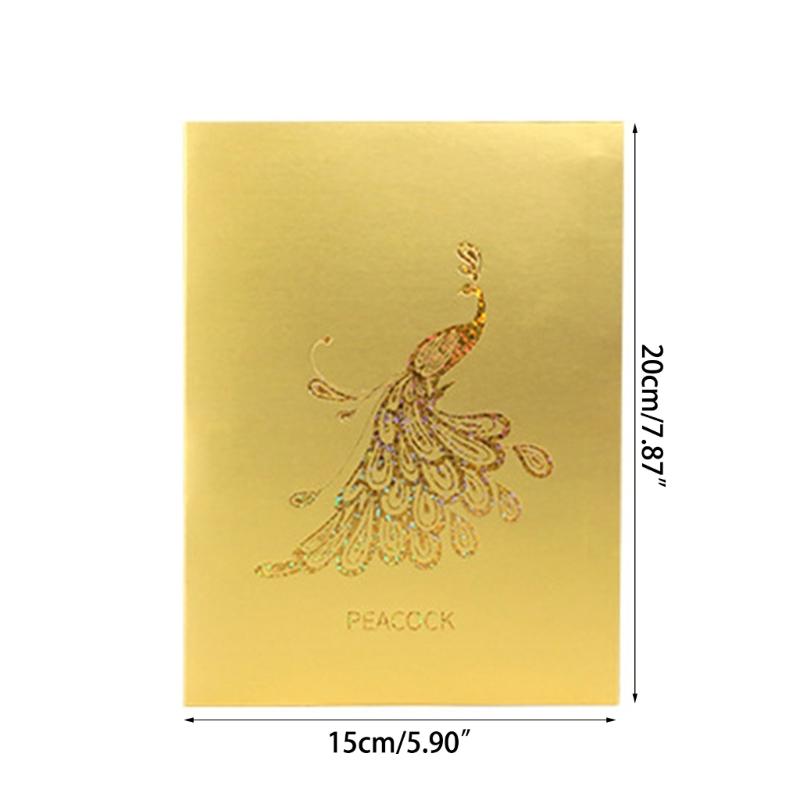 Pop Up Peacock Card with Envelope Small Card Festival Invitation Greeting Memorial Card Birthday Teacher Supplies
