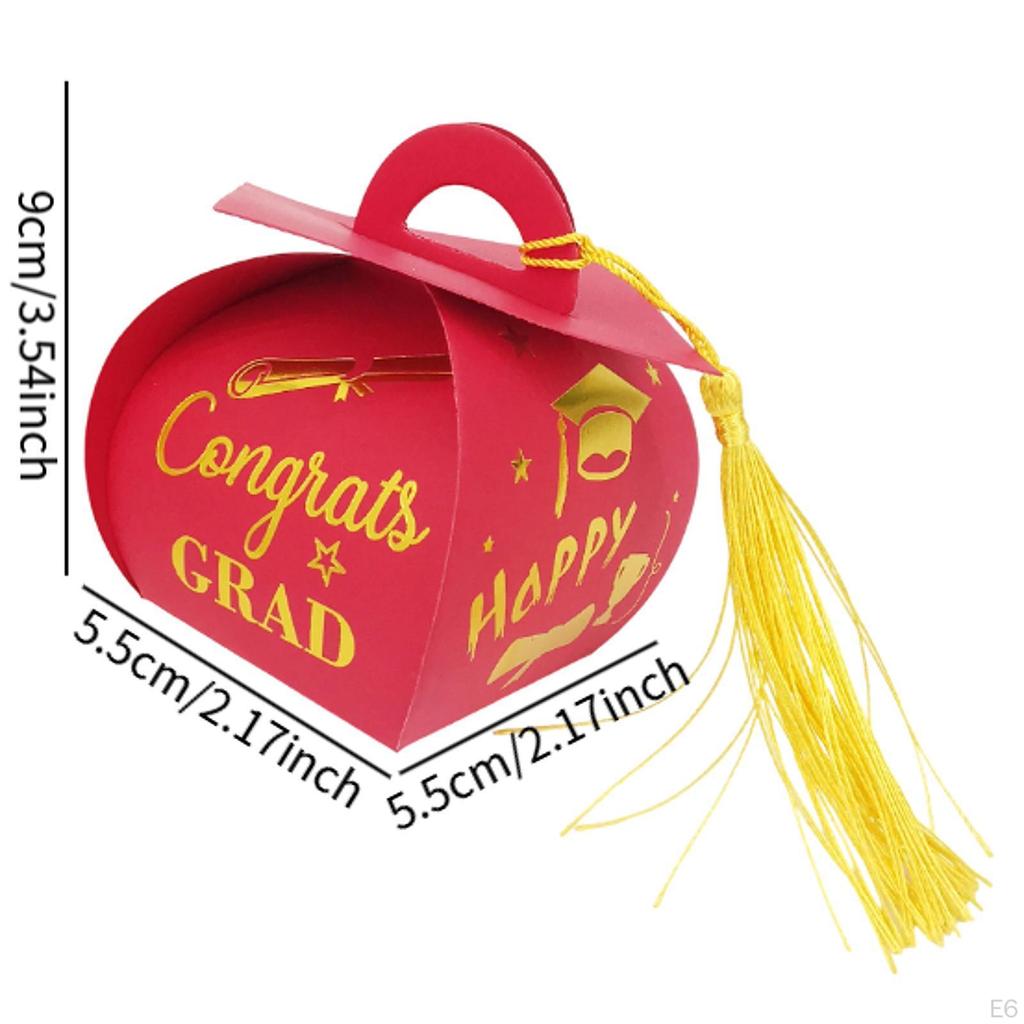 30 Graduation Cap Gift Boxes for Celebrations Party Favor Supplies Easy to Assemble Treat Box