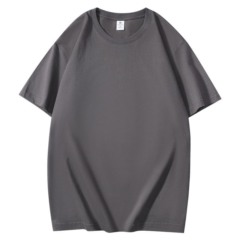 Camiseta Unisex de Algodón Puro Pesado 200g, Hombro Caído, Doce Colores, Corte Holgado de Manga Corta