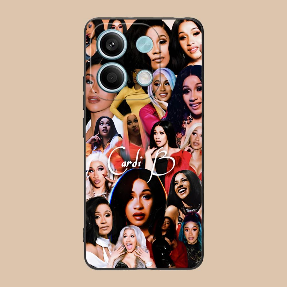 Cardi B Matte TPU Mobile Phone Case for POCO F8 F7 F6 F5 F4 F3 F2 Pro GT C75 C71 C65 C61 C40 Pro Ultra Colorful Cover
