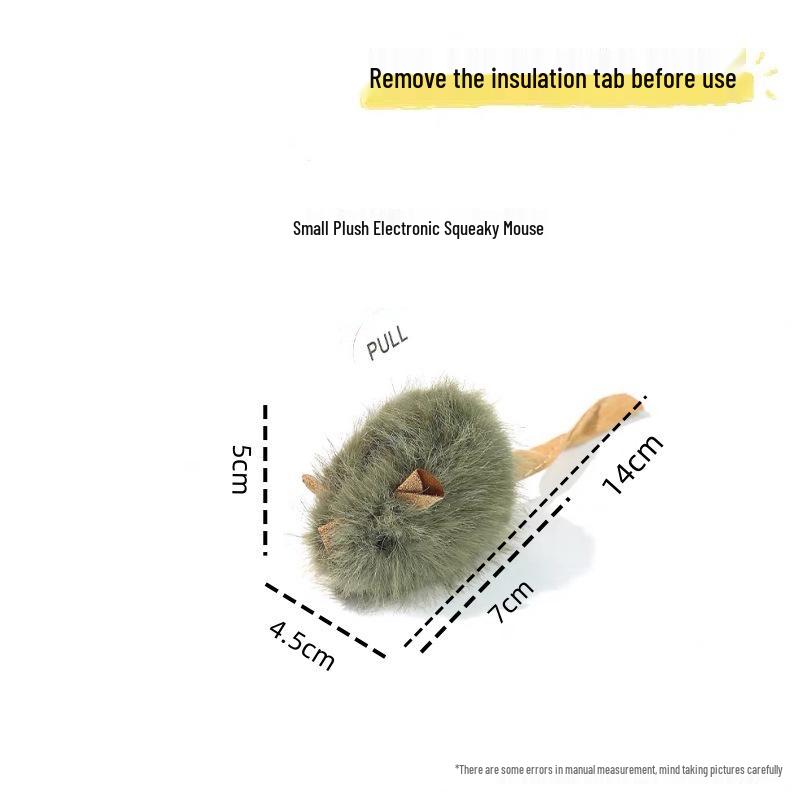 Intelligent Ljus & Ljud Plysch Musleksak för Katter