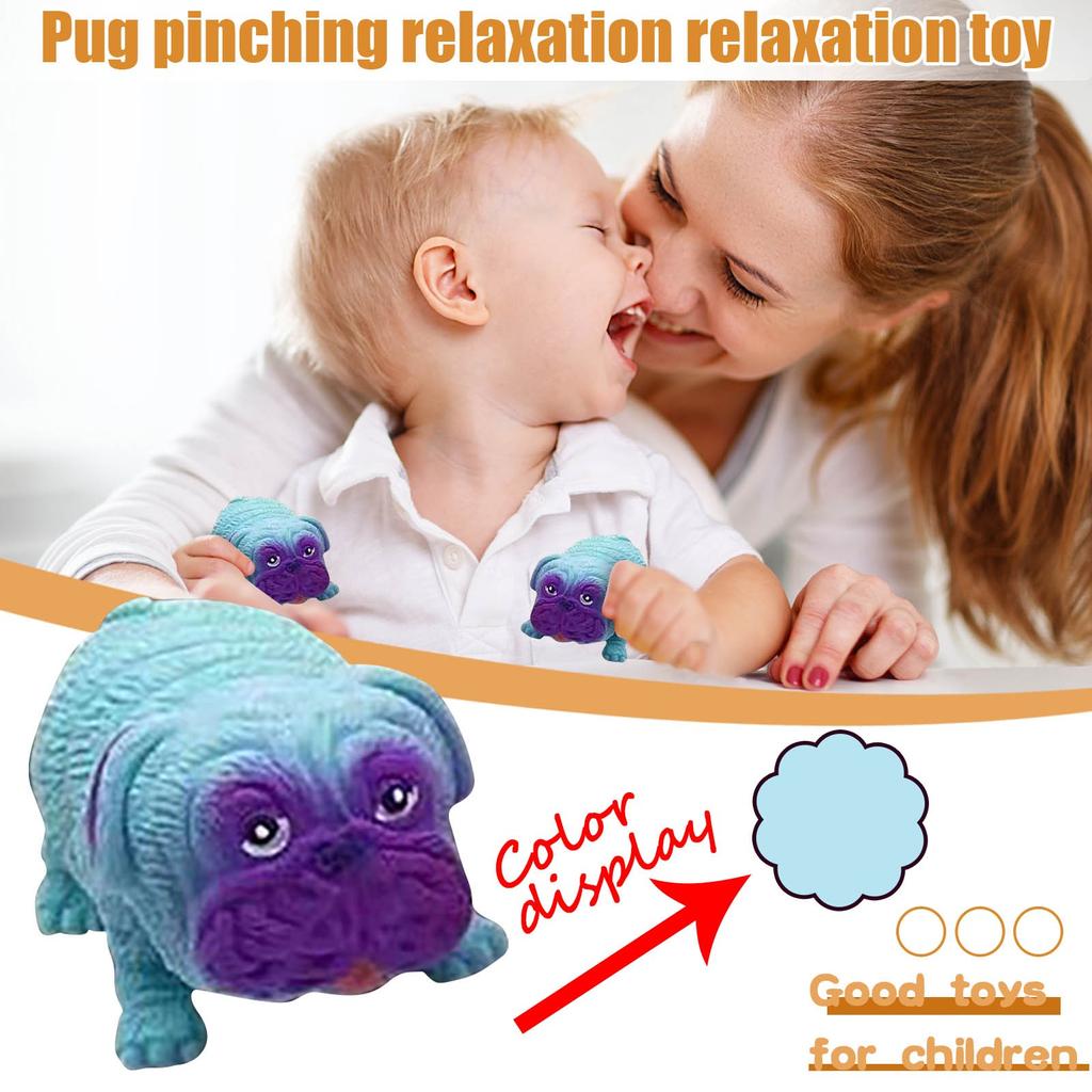 Squeeze Dog Toys Pug Pinch Toy Stress Relief Toys Hand Exercise Tool Vent Decompression Toy Decorative Party Supplies