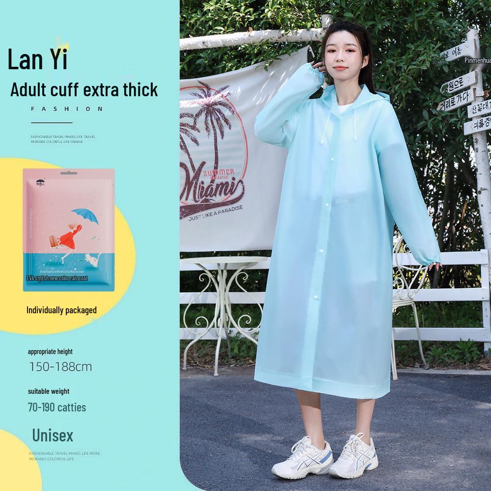 Reusable Full-Length Women's Raincoat for Outdoor Use