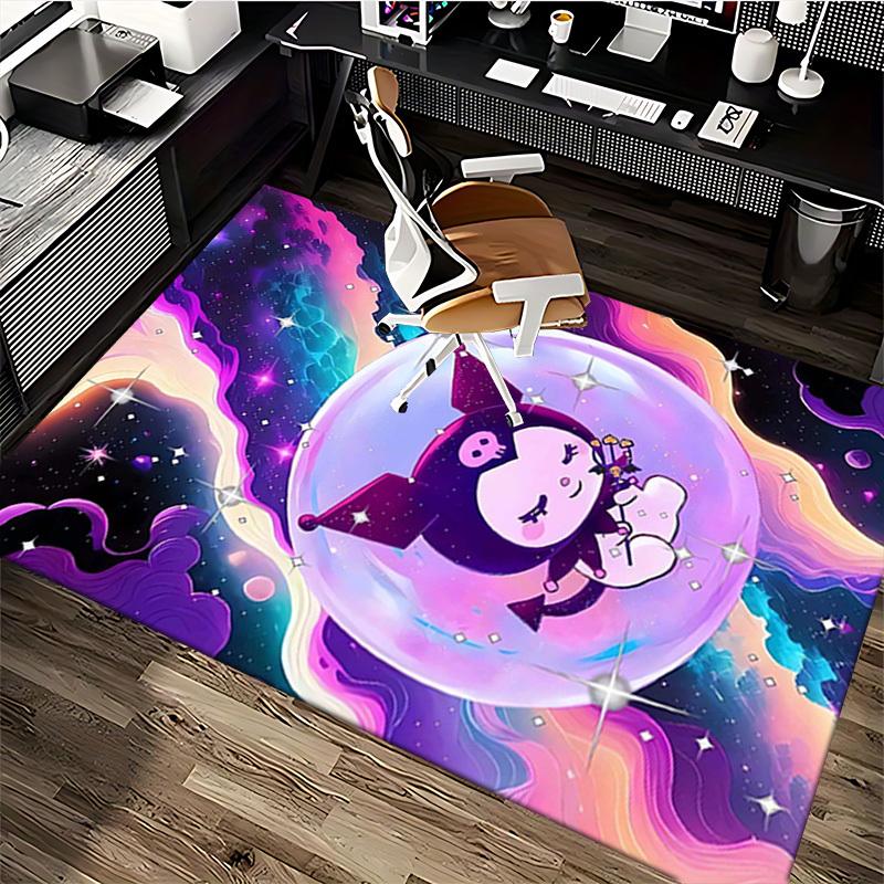 Anime Cartoon Design Chair Mat - Non-Slip Carpet for Office Chairs, Home Decor, Living Room, Bedroom, Game Room & Dormitory (Festival Gift).E096