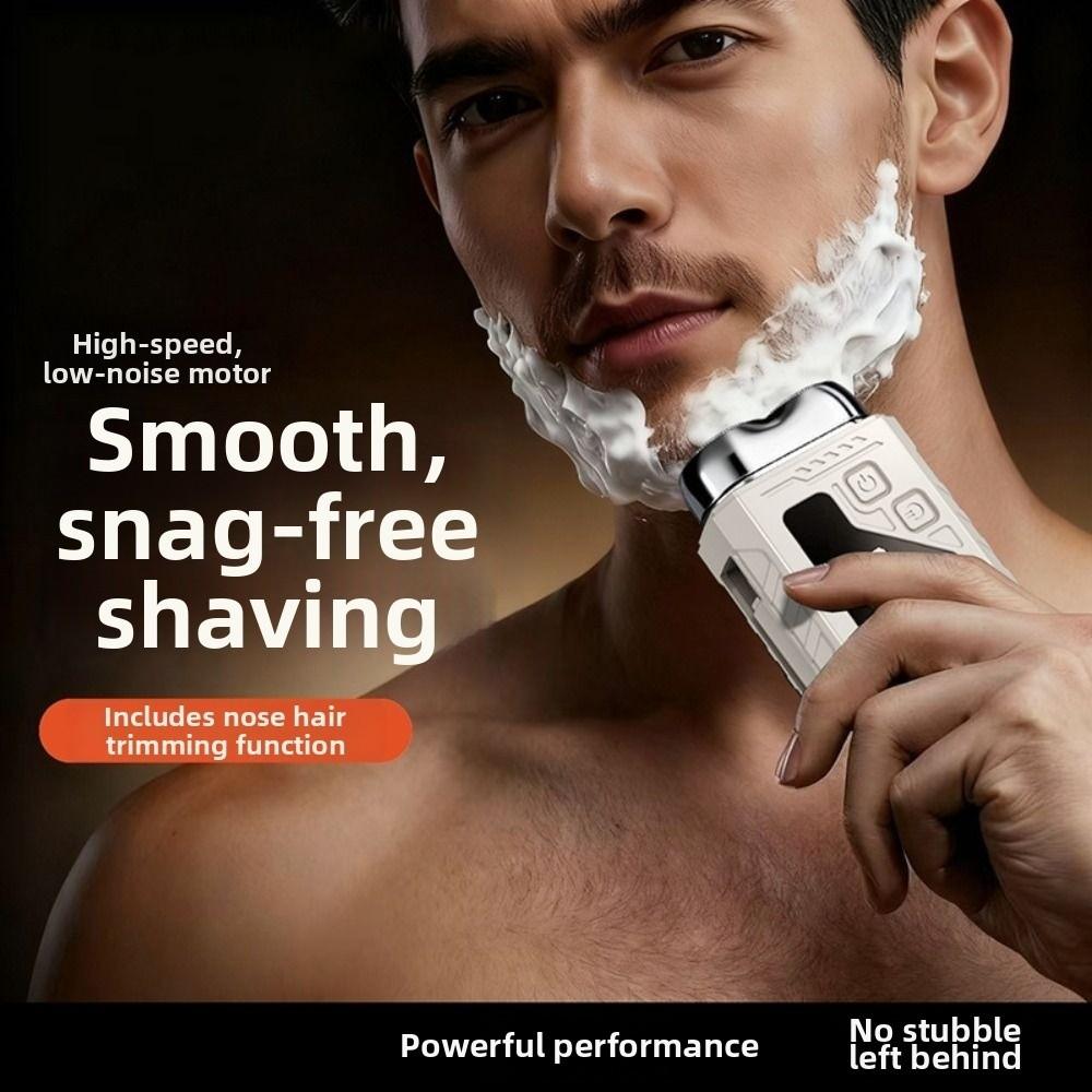2in1 Mini Electric Shaver Painless Digital Display Electric Nose Hair Trimmer Double Head Waterproof Smart Nose Hair Clipper