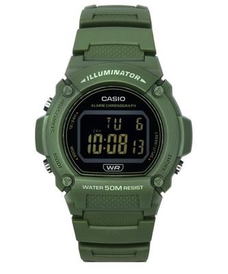 Standard Illuminator Digital Green Resin Strap Quartz W-219HC-3B Men's Watch