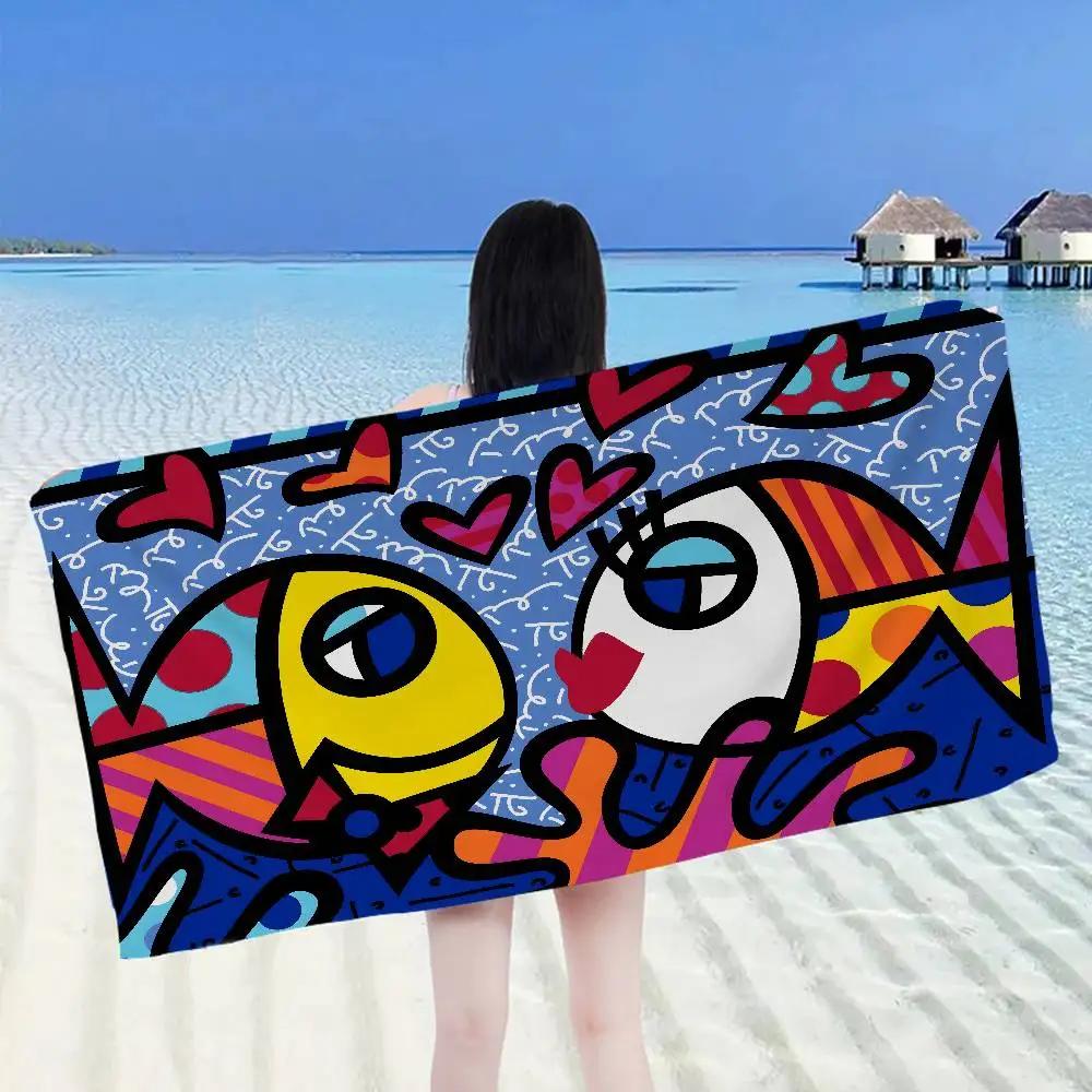 Britto Cartoon Beach Towel Cute Kawaii Room Decor Bath Girls Children Hand Towels For Bathroom Shower