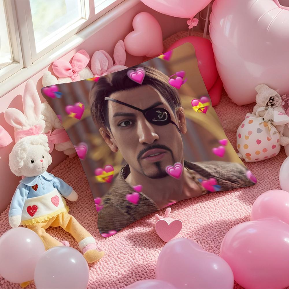 Love GGoro Majima YYakuza Pillow Case Soft Plush Fabric DoubleSided Printed Cushion Cover Warm Winter Sofa Pillow Case
