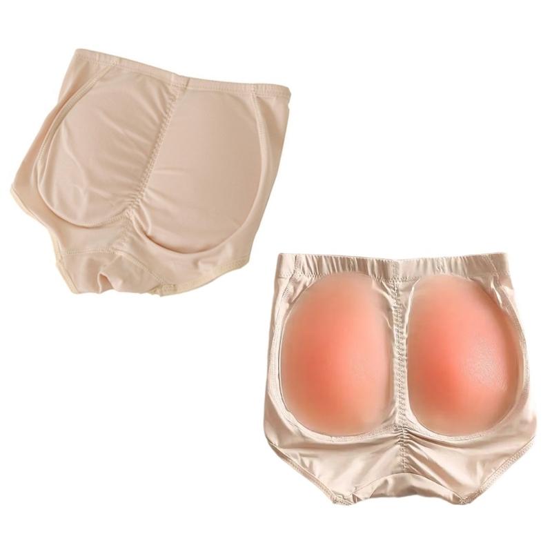 Womens False Buttock Briefs with Removable Silicone Pads Butt Lifter Padded Panties Hip Enhancer Underwear Shapewear