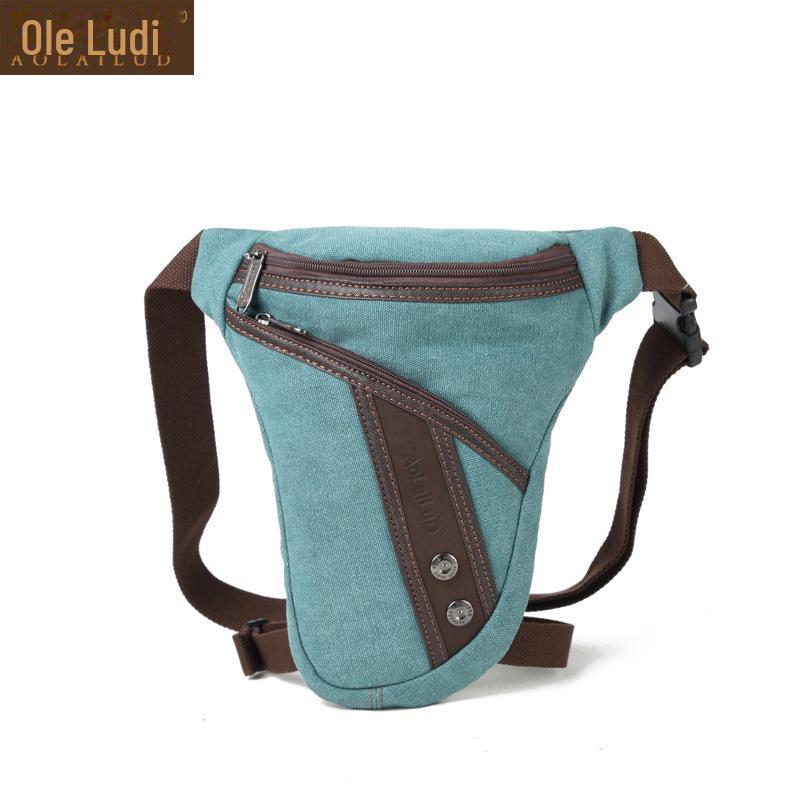 Pánská retro plátěná taška na nohu - Odolná taška přes rameno a messenger