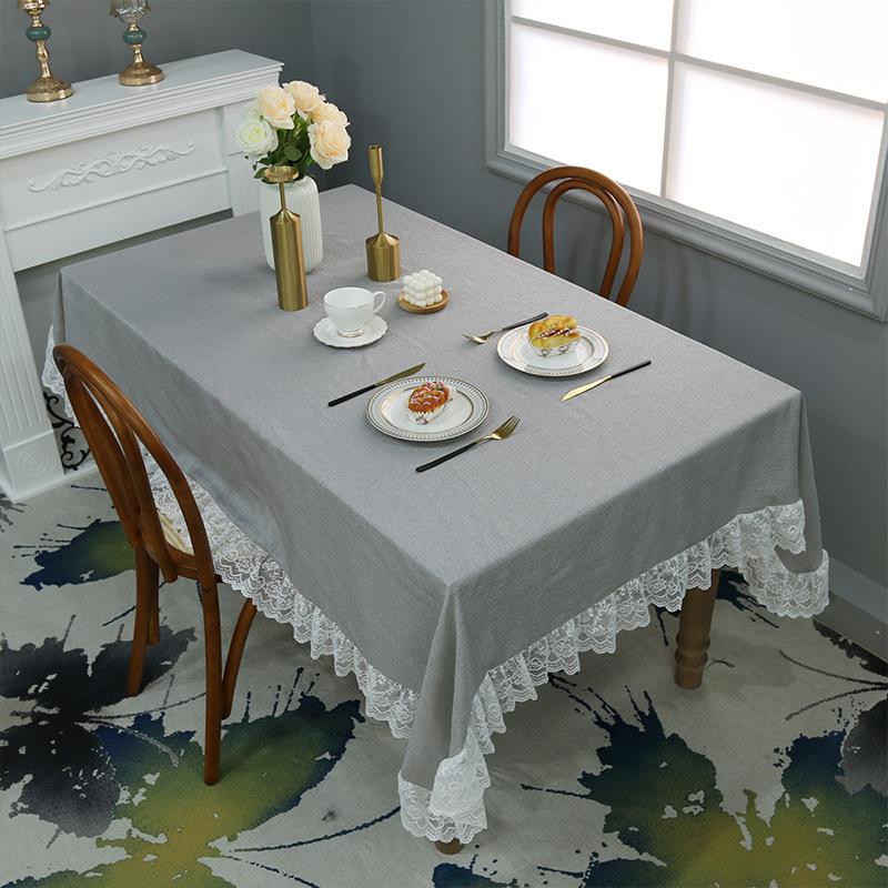 Ins Wind Cotton And Linen Tablecloth Amazon Ethnic Style Lace Lace Table Cloth Internet Celebrity Background Decorative Tablecloth