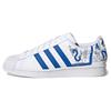 Adidas Originals Superstar Leather Comfortable Casual Durable Low-Top Sneakers Unisex Sneakers White Blue GW5784