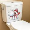 Christmas Stickers, Snowball Fights, Funny Bathroom Decoration, Beautification of The Toilet, Toilet Stickers
