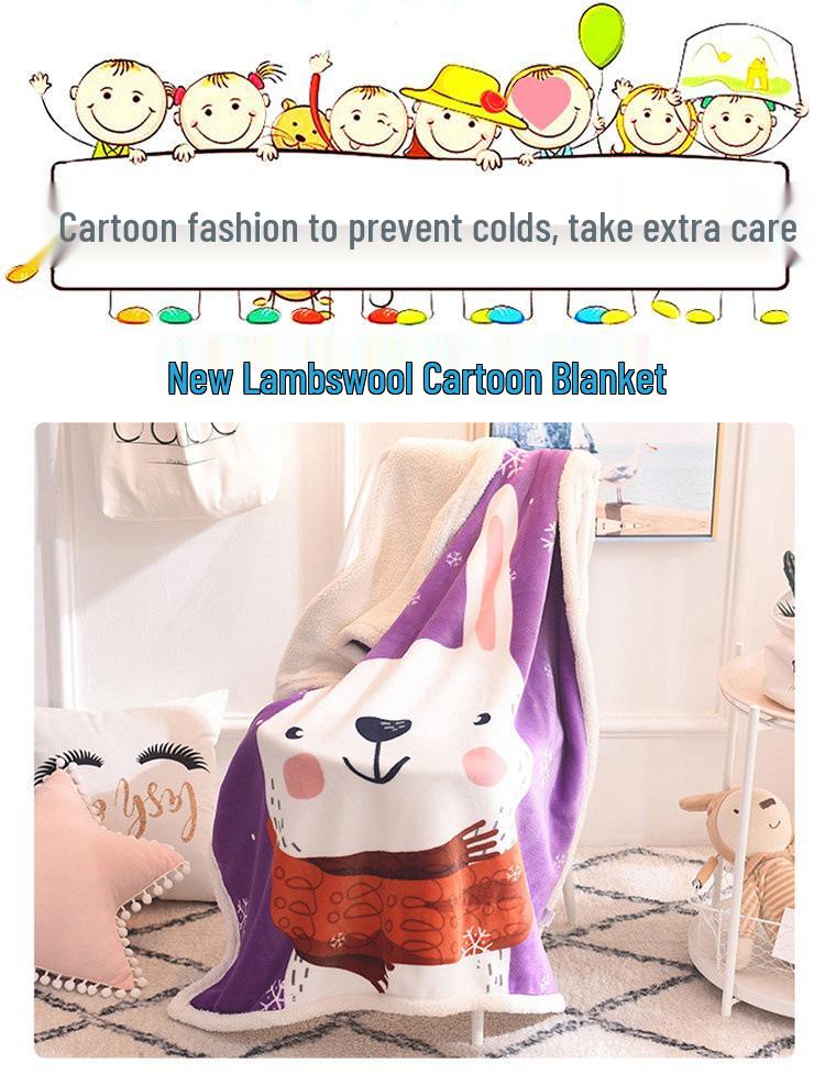 2025 Lambswool Double-Layer Thickened Warm Kids' Cloud Blanket
