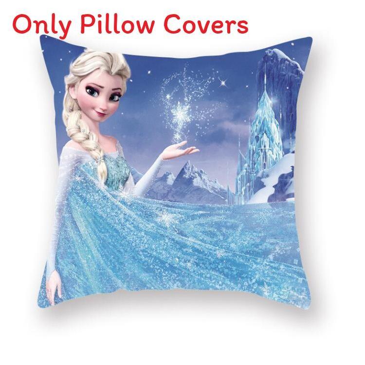 The Frozen Snow Queen Cartoon Cushion Cover Linen Material Cozy Spaces Home