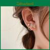 Trendy Korean Bowknot Earrings With Full Rhinestones For Women Fashion Accessories