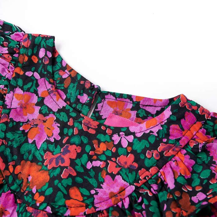 Robe pour enfants à manches longues rose vif 92/104/116/128/140