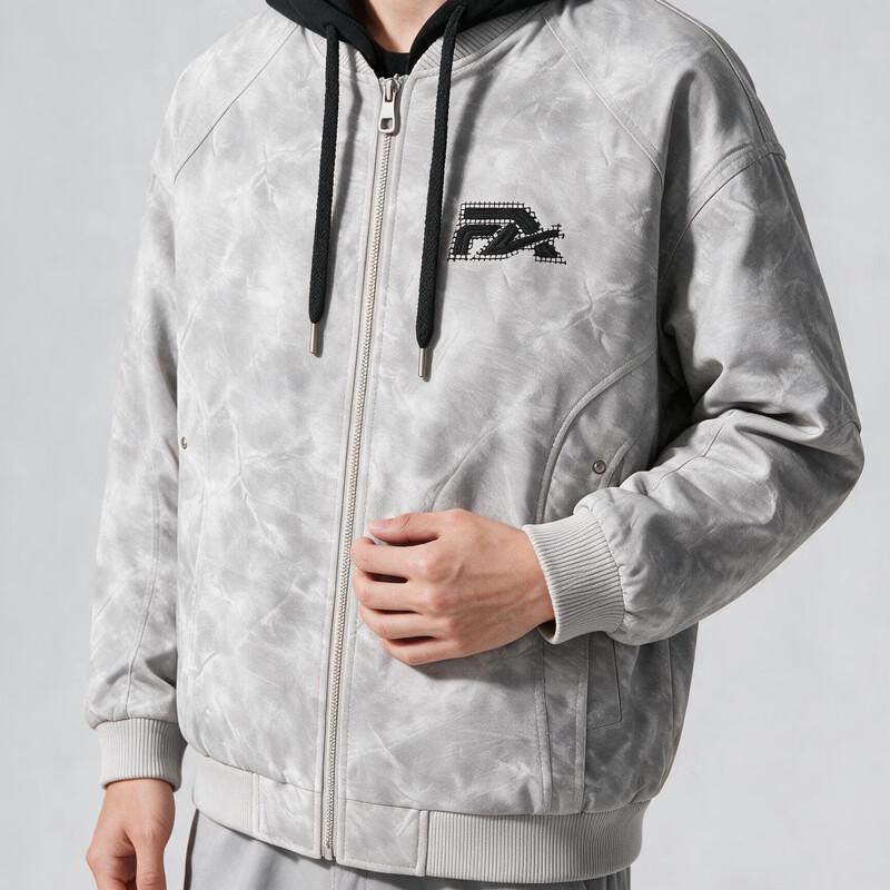 Kuaiyu Men's Winter Distressed Faux Two-Piece Padded Jacket