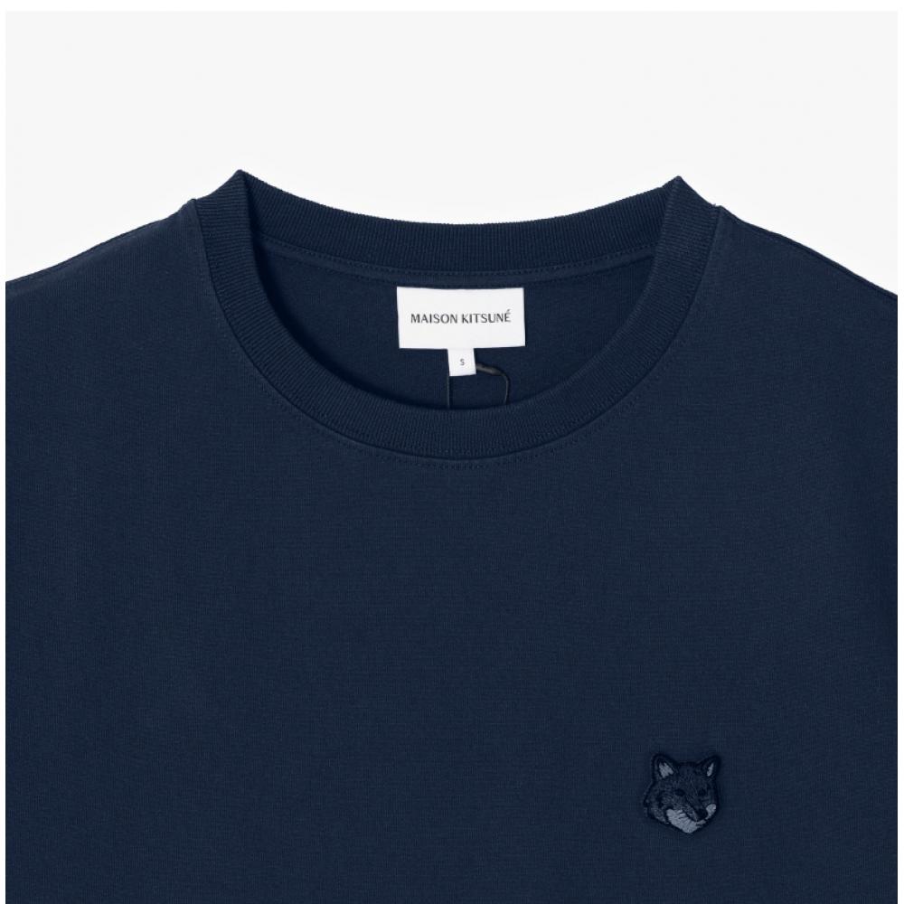 MaiSon KitSune Mm00127kj0118 P476 Bold Fox Head Patch Men S Short Sleeve Tee