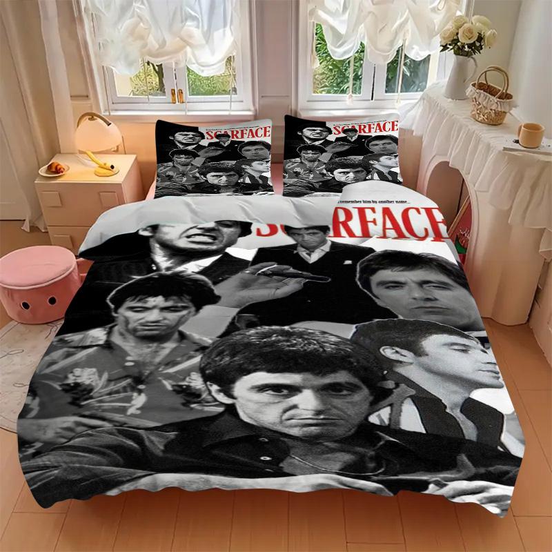 Scarface Legend Bedding 3 Piece Set Hd Print Duvet Cover Pillowcases For Teens Adult Bedroom Decoration Christmas Gift C9211103