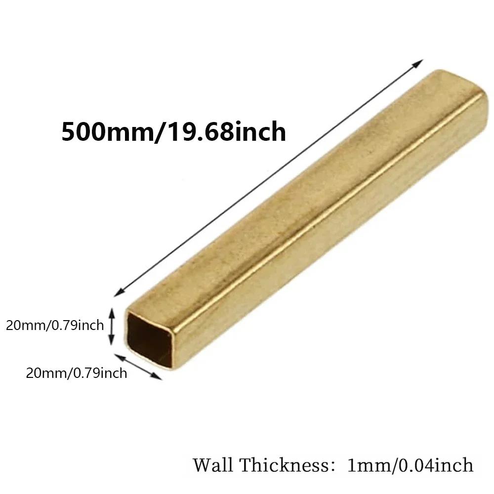 1 Stück Messing Vierkantrohr Hohl Durchmesser 6-20mm x 250/500mm für DIY Basteln Modellbau Beschläge Zubehör